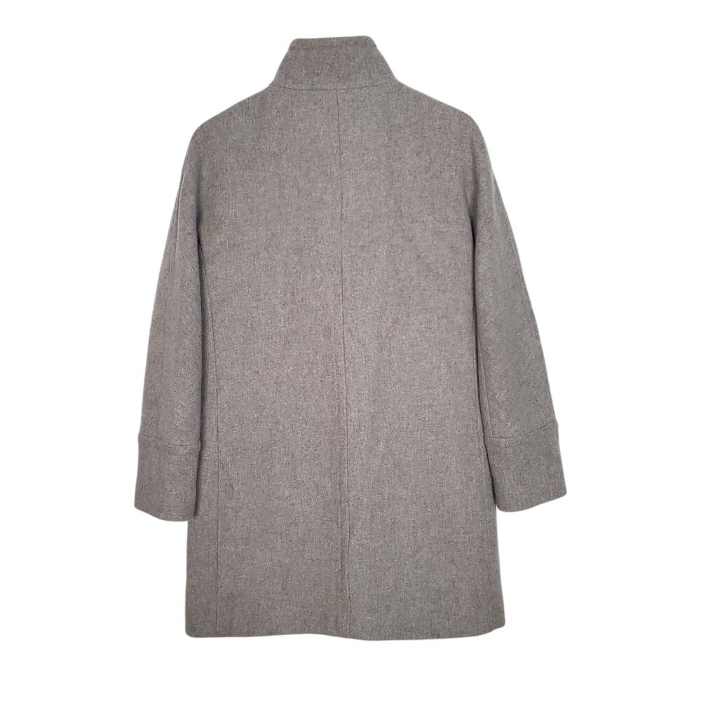 J Crew Stadium Cloth by Nello Gori Cocoon Coat Heather Dusk Gray B2770 Size 4 - Picture 2 of 9